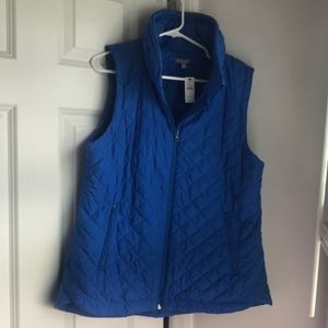 NWT Blue Talbots quilted vest